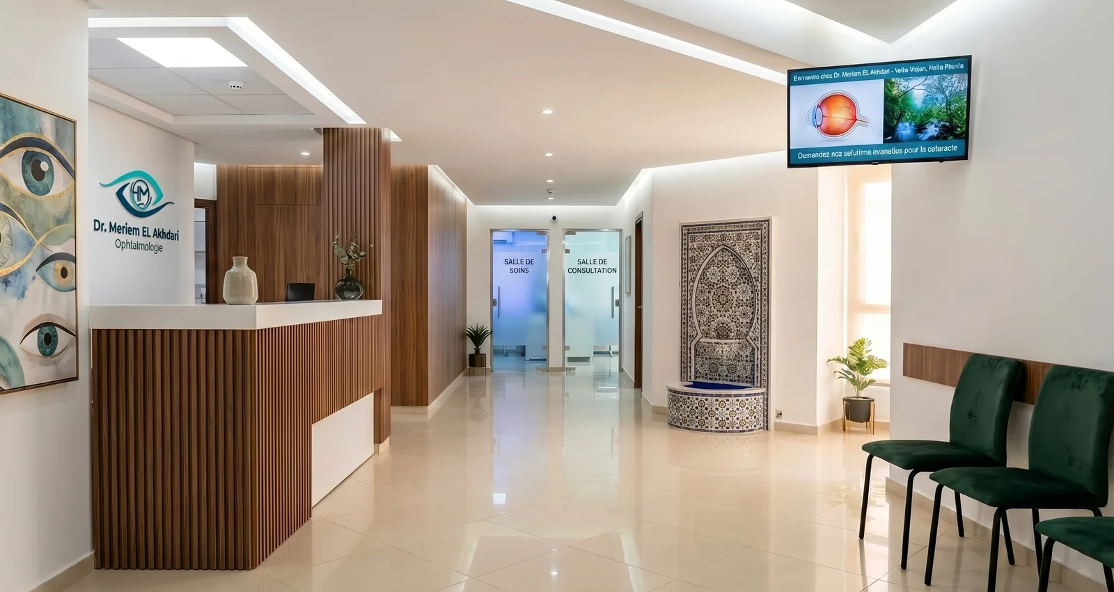 Cabinet ophtalmologie Dr Meriem El Akhdari Salé Hay Karima - Réception